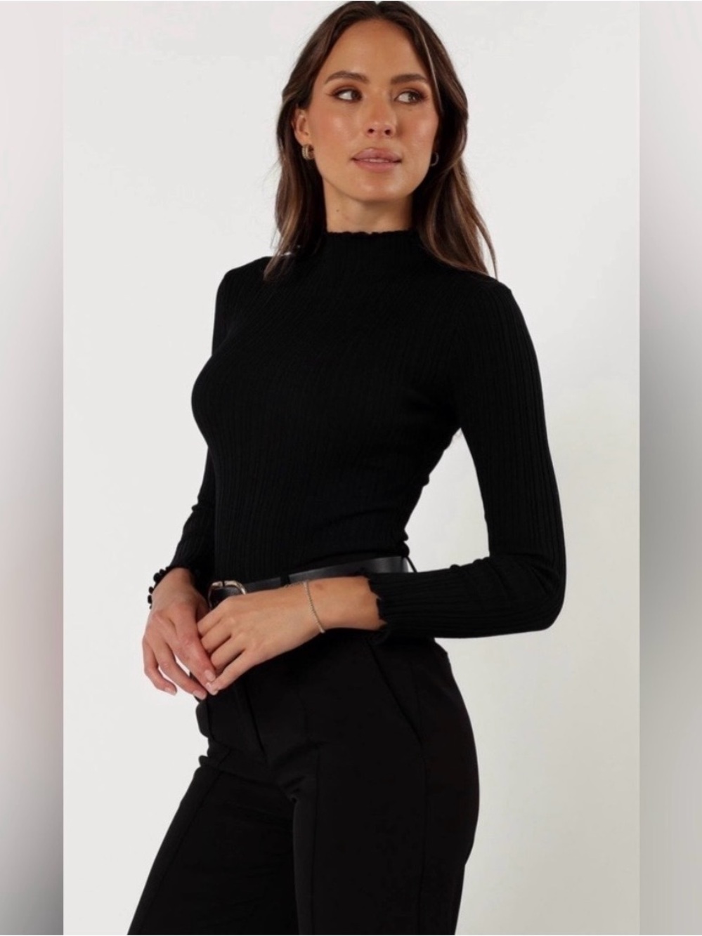 Petal and Pup Long Sleeve Mock neck
